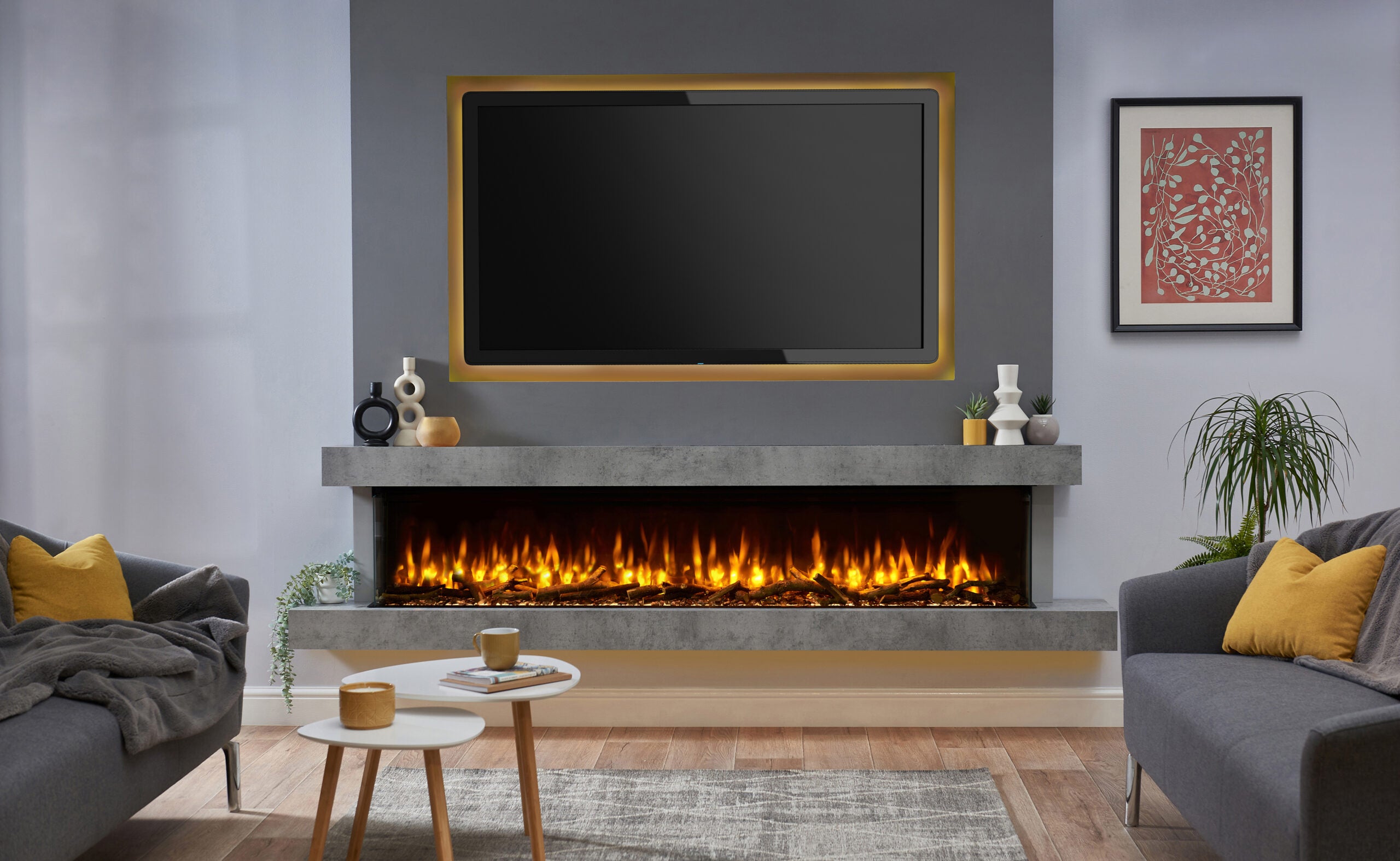 Extra Large Media Wall Fires