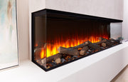 1200 British Fires New Forest Built In Media Wall Electric Fire 1-2-3 Sided