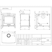 Large 30kw Back Boiler Multi-Fuel Woodburning Stove