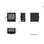 New: Ecosy+ Panoramic Pure Bio Stove + Ceramic Logs Kit