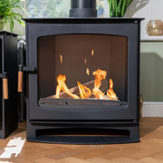 Ecosy+ Hampton 5 BIO Stove (Optionally Converts to a Wood Burning Stove)+ Ceramic Logs Kit