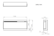 1100 Slimline Charlton & Jenrick iRange i1100e 1-2-3 Media Wall Electric Fire