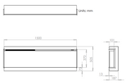 1500 Slimline Charlton and jenrick i1500e Built In Media Wall Electric Fire 1-2-3 Sided