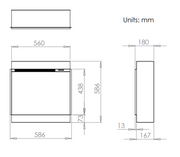 560 Square Charlton & Jenrick iRange i560e Slimline Electric Insert Fire